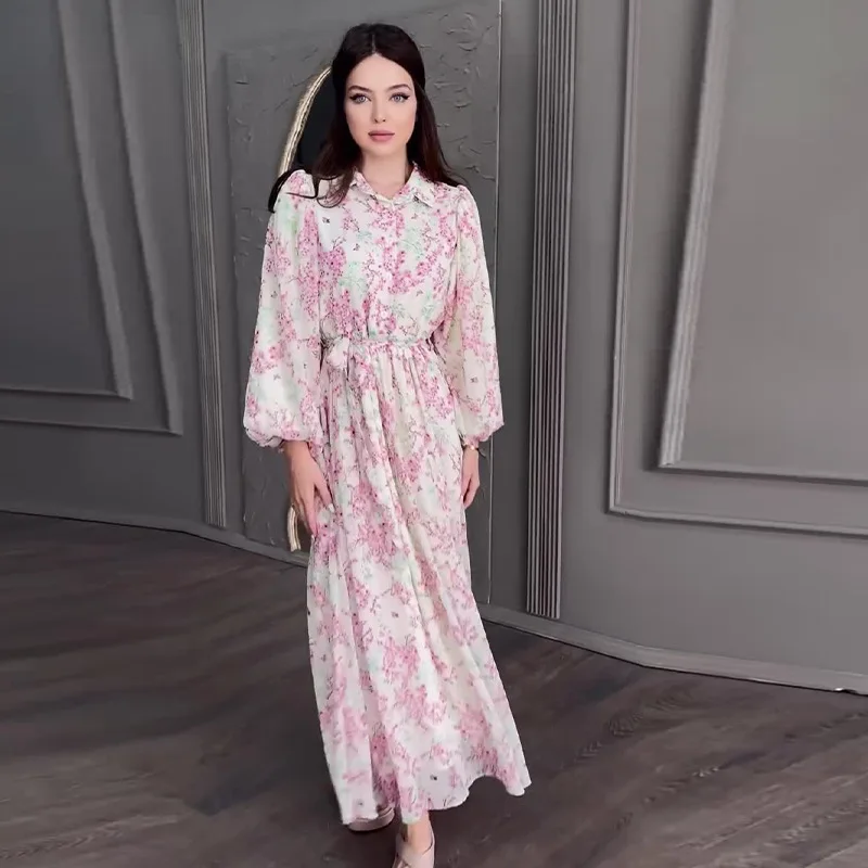 Ramadan Eid Muslim Women Flower Print Abaya Dresses Sashes Kaftan Arab Long Robe Morocco Dubai Islam Abayas Jalabiya Vestidos
Ramadan Eid Muslim Women Flower Print Abaya Dresses Sashes Kaftan Arab Long Robe Morocco Dubai Islam Abayas Jalabiya Vestidos
