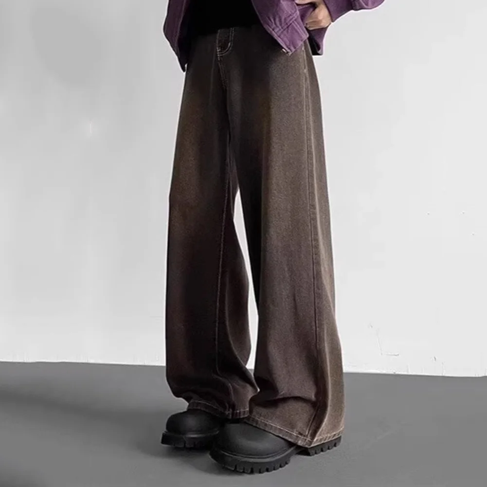 All Season Wide Leg Trousers Solid Color Pants Loose Straight Trousers Medium Waist Design Men's Fashion Trousers
All Season Wide Leg Trousers Solid Color Pants Loose Straight Trousers Medium Waist Design Men's Fashion Trousers