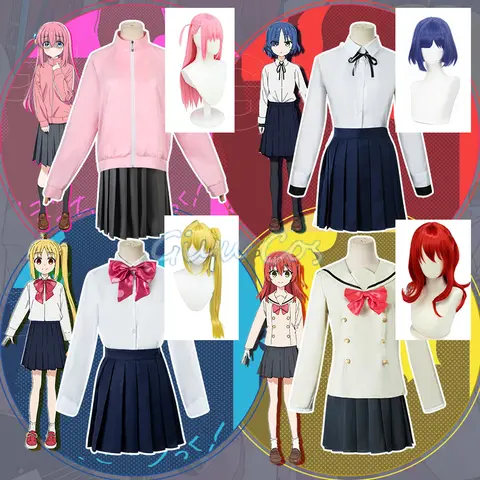 Yamada Ryo Kita Ikuyo Ijichi Nijika Gotoh Hitori Cosplay Costume BOCCHI THE ROCK! Adult Carnival Uniform Wig Anime Halloween