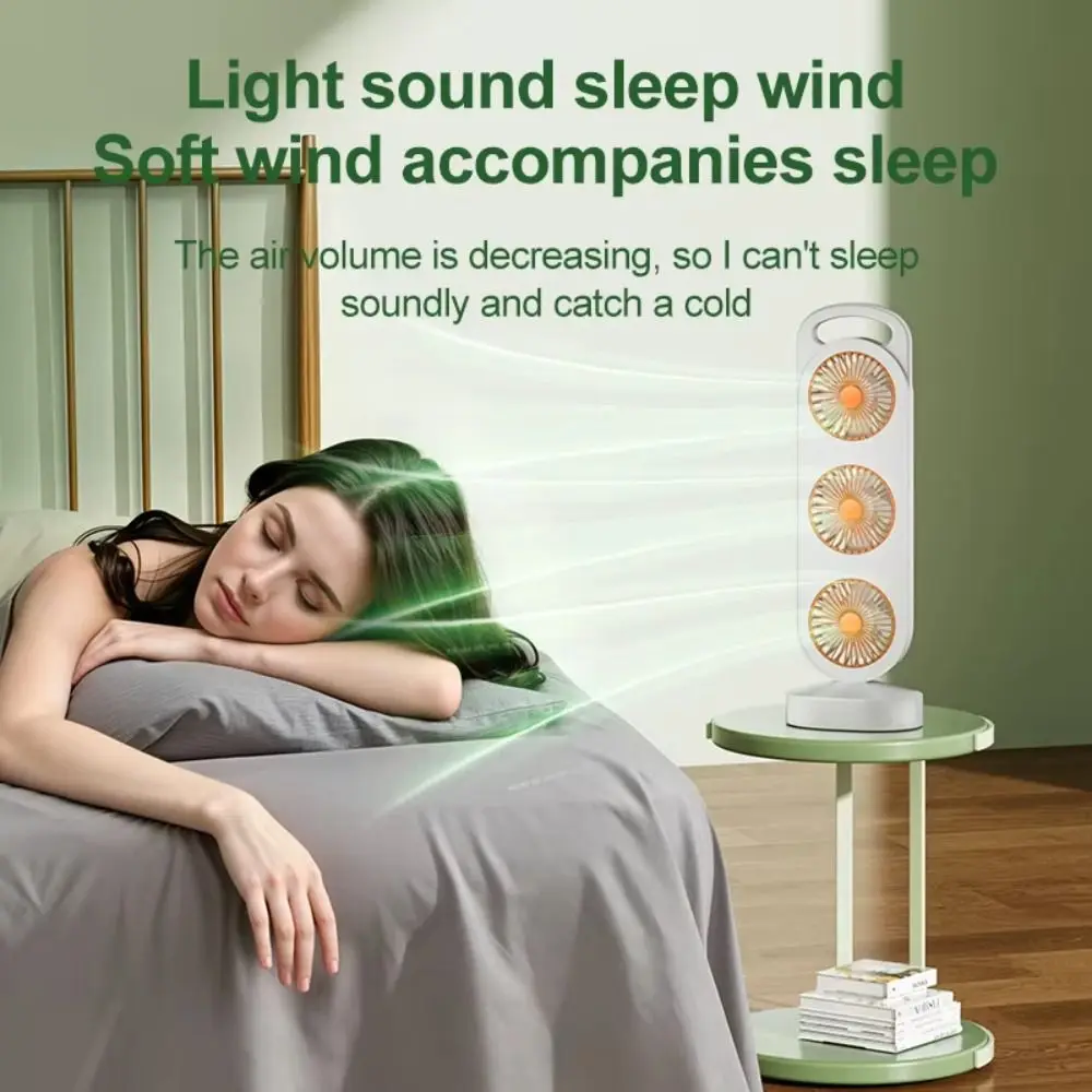 Настольный вентилятор с 3 головками, длительный срок службы батареи, портативный охлаждающий вентилятор USB Type-C, тройной дизайн турбины, 3 режима скорости, настольный турбинный вентилятор
Настольный вентилятор с 3 головками, длительный срок службы батареи, портативный охлаждающий вентилятор USB Type-C, тройной дизайн турбины, 3 режима скорости, настольный турбинный вентилятор