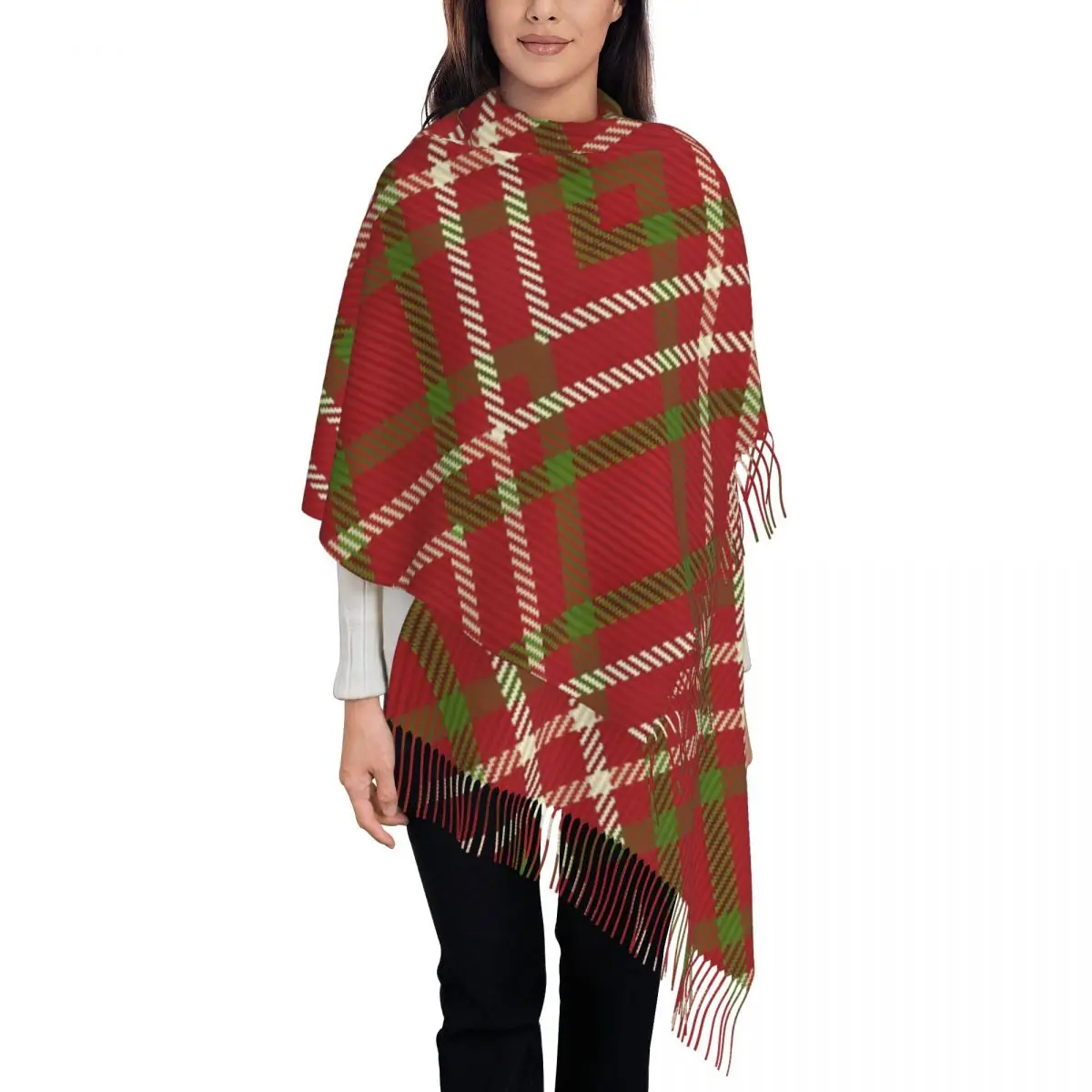 Fall Plaid Christmas Green Red White Scarf for Women Fall Winter Pashmina Shawl Wrap Large Shawl Scarf Daily Wear
Fall Plaid Christmas Green Red White Scarf for Women Fall Winter Pashmina Shawl Wrap Large Shawl Scarf Daily Wear