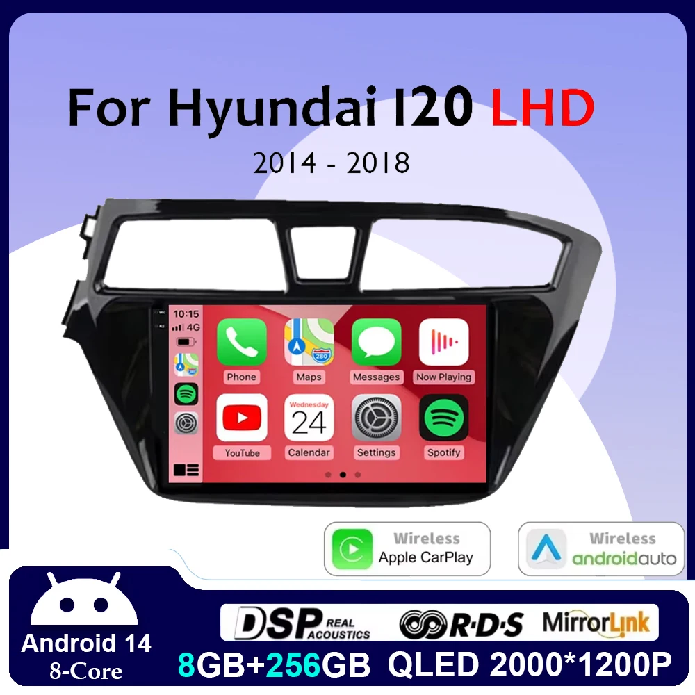 Android 14, автомобильный радиоприемник, стерео мультимедиа для Hyundai I20, 2014-2018, навигационный видеоплеер, GPS, беспроводной Carplay, авто QLED экран
Android 14, автомобильный радиоприемник, стерео мультимедиа для Hyundai I20, 2014-2018, навигационный видеоплеер, GPS, беспроводной Carplay, авто QLED экран