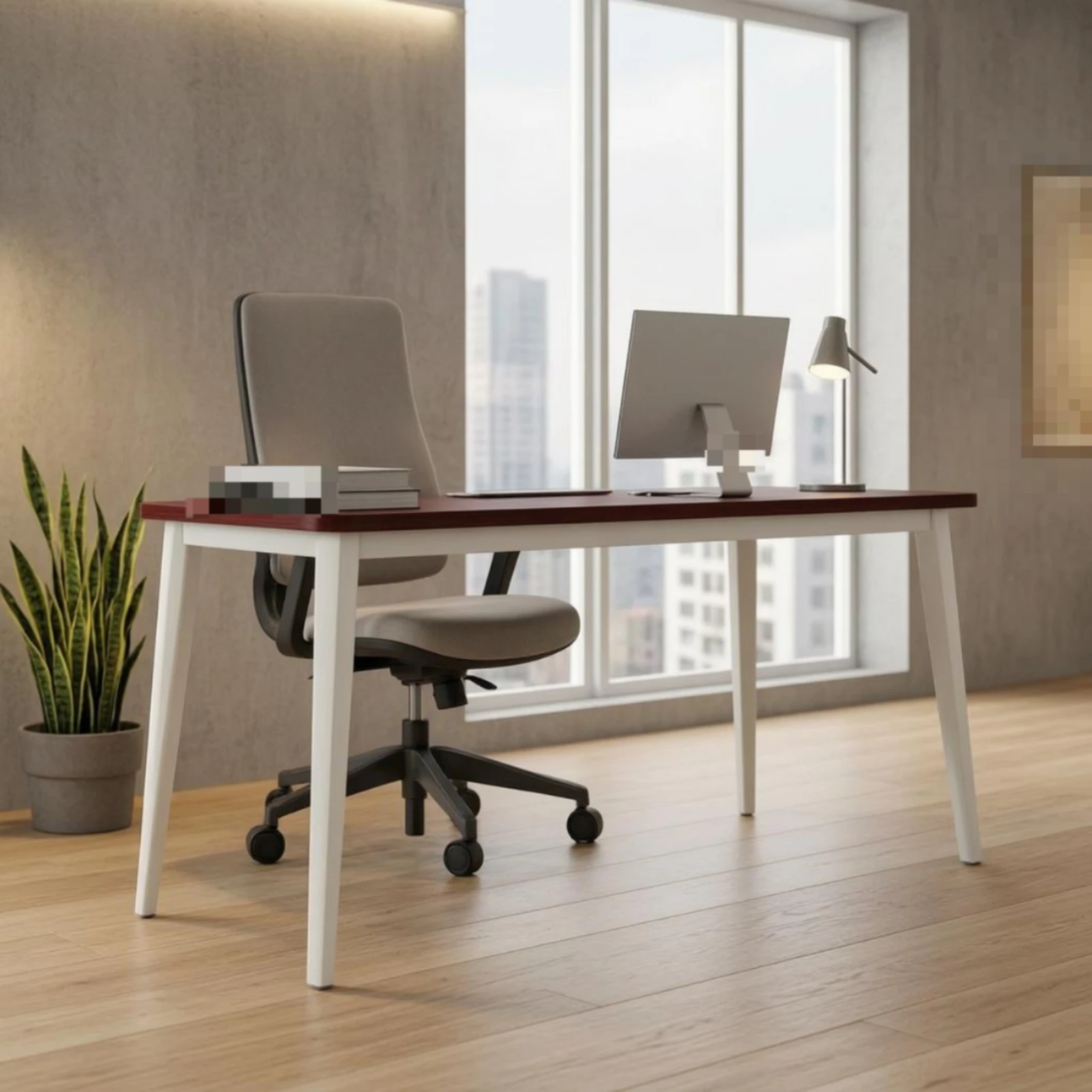 Office Desk White Metal Computer Desk Study Table Four-Leg Workspace Furniture Minimal
Office Desk White Metal Computer Desk Study Table Four-Leg Workspace Furniture Minimal