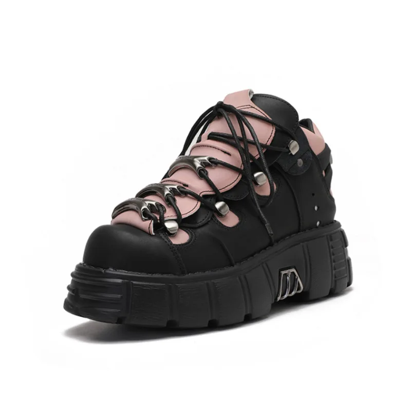Lace-Up Metal Casual Women's Boots Dark Punk Heightened Platform High-Top Shoes Retro Color Matching Large Size Dad Shoes
Lace-Up Metal Casual Women's Boots Dark Punk Heightened Platform High-Top Shoes Retro Color Matching Large Size Dad Shoes