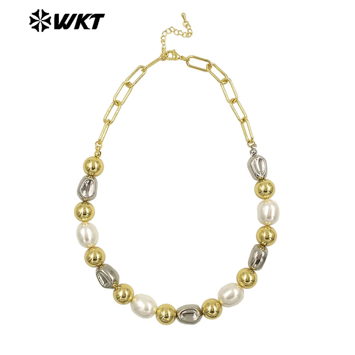 WT-JN305 The New Simple Natural Brass 18K Gold Plated Silver Round Flat Bead Shell Chain Necklace For Women As Special Gift
WT-JN305 The New Simple Natural Brass 18K Gold Plated Silver Round Flat Bead Shell Chain Necklace For Women As Special Gift