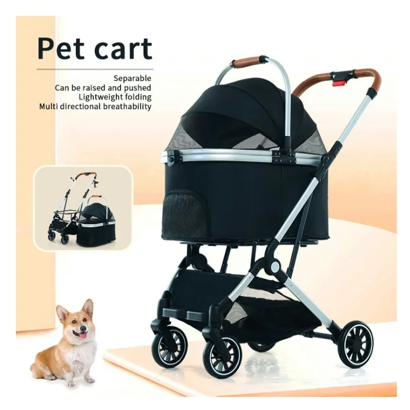 Pet Stroller, Foldable Pet Travel Carrier For Small/Medium Dogs Cats Up To 15kg, Pet Storage Basket
Pet Stroller, Foldable Pet Travel Carrier For Small/Medium Dogs Cats Up To 15kg, Pet Storage Basket