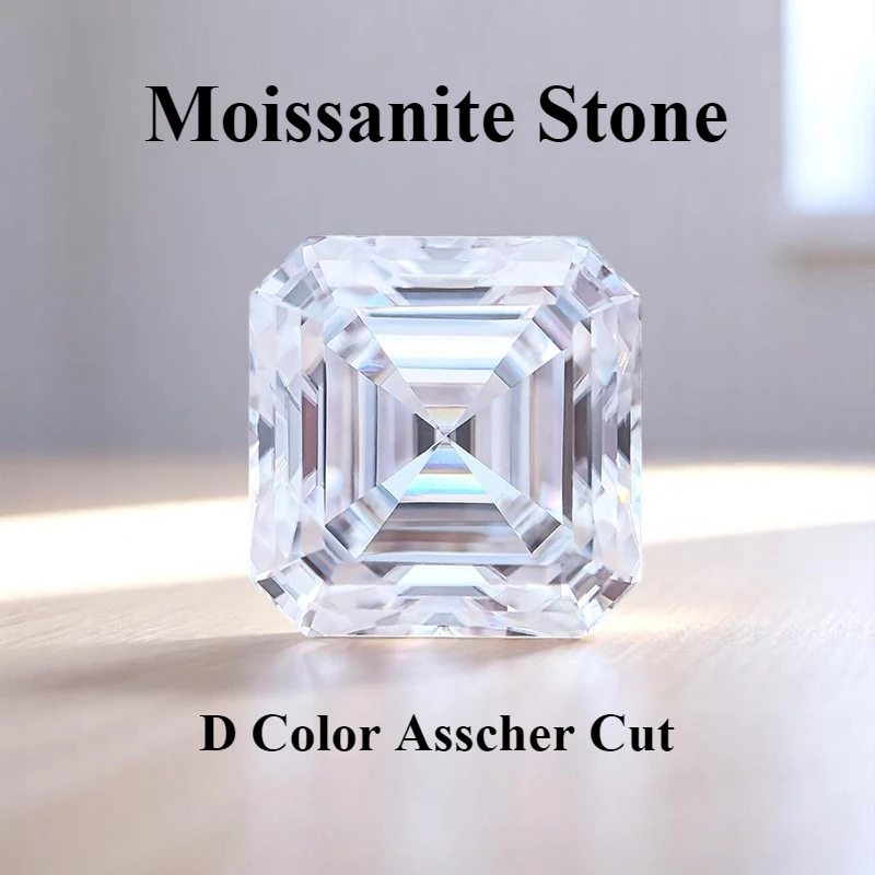 Moissanite Stones D Color Asscher Cut Lab Grown Diamond DIY Ring Necklace Earrings Main Materials With GRA Certificate
Moissanite Stones D Color Asscher Cut Lab Grown Diamond DIY Ring Necklace Earrings Main Materials With GRA Certificate