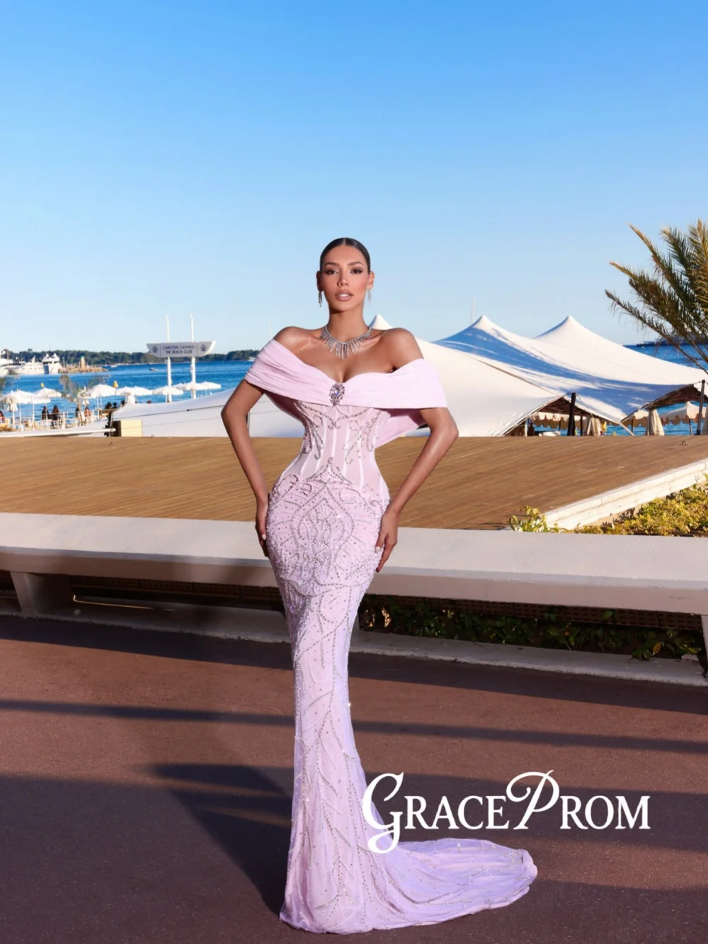 Light Pink Dazzling Beaded Evening Dress Elegant Off Shoulder Wedding Party Gown Customized Luxurious Sheath Long Banquet Gowns
Light Pink Dazzling Beaded Evening Dress Elegant Off Shoulder Wedding Party Gown Customized Luxurious Sheath Long Banquet Gowns