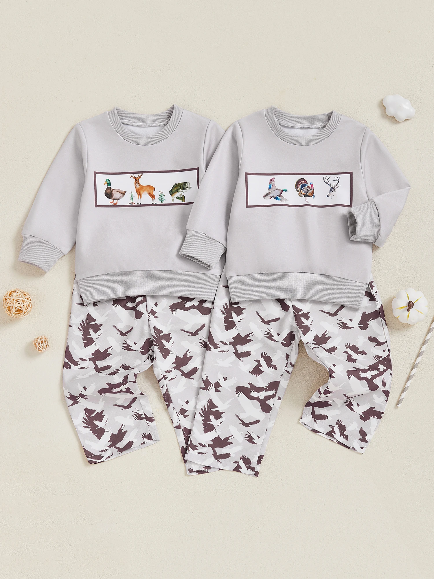 Adorable Infant Boy Autumn Winter Ensemble Leopard Print Crewneck Sweater Elastic Waist Trousers 2 Piece Suit
Adorable Infant Boy Autumn Winter Ensemble Leopard Print Crewneck Sweater Elastic Waist Trousers 2 Piece Suit