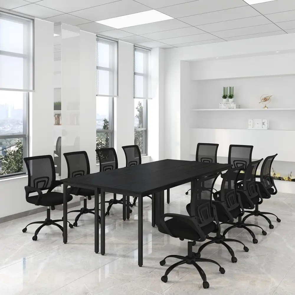 8T Conerence Table with Chairs Set, 94.4"x47.2"x29.5" Tables & 10Pcs Oice Chairs, Meeting Room Study Printer Podcast Seminar Tab
8T Conerence Table with Chairs Set, 94.4"x47.2"x29.5" Tables & 10Pcs Oice Chairs, Meeting Room Study Printer Podcast Seminar Tab