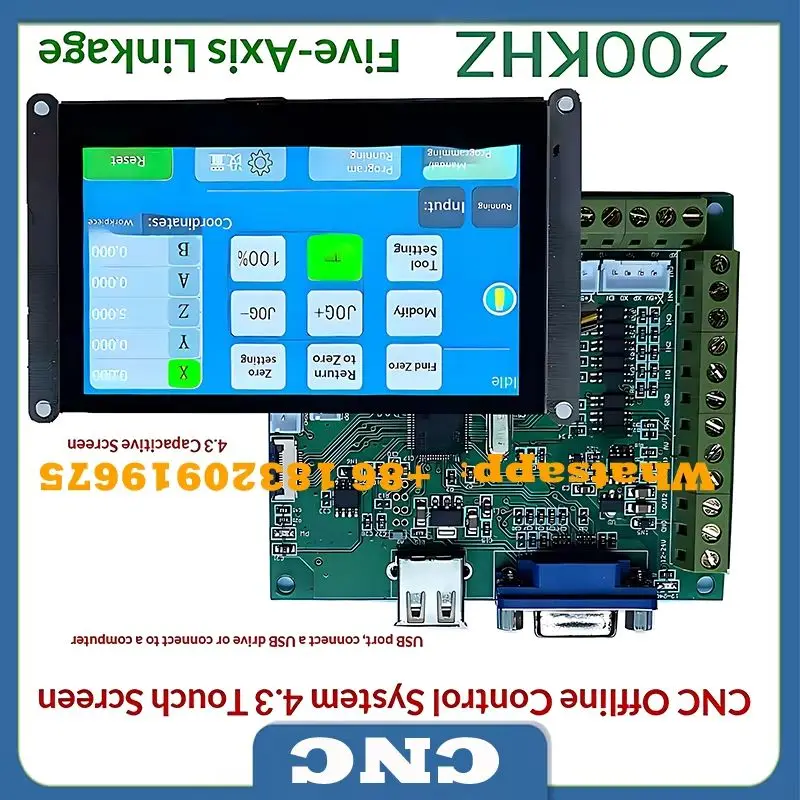 CNC 5axis V410 200Khz offline control system engraving machine motion control card MACH3 USB interface board+4.3'' touch screen
CNC 5axis V410 200Khz offline control system engraving machine motion control card MACH3 USB interface board+4.3'' touch screen