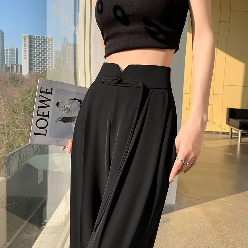 Ice Silk Thin Wide Leg Pants Women's High Waist Slimming Traditional Chinese Style Button Straight Cut Versatile Summer New A...
Ice Silk Thin Wide Leg Pants Women's High Waist Slimming Traditional Chinese Style Button Straight Cut Versatile Summer New A...