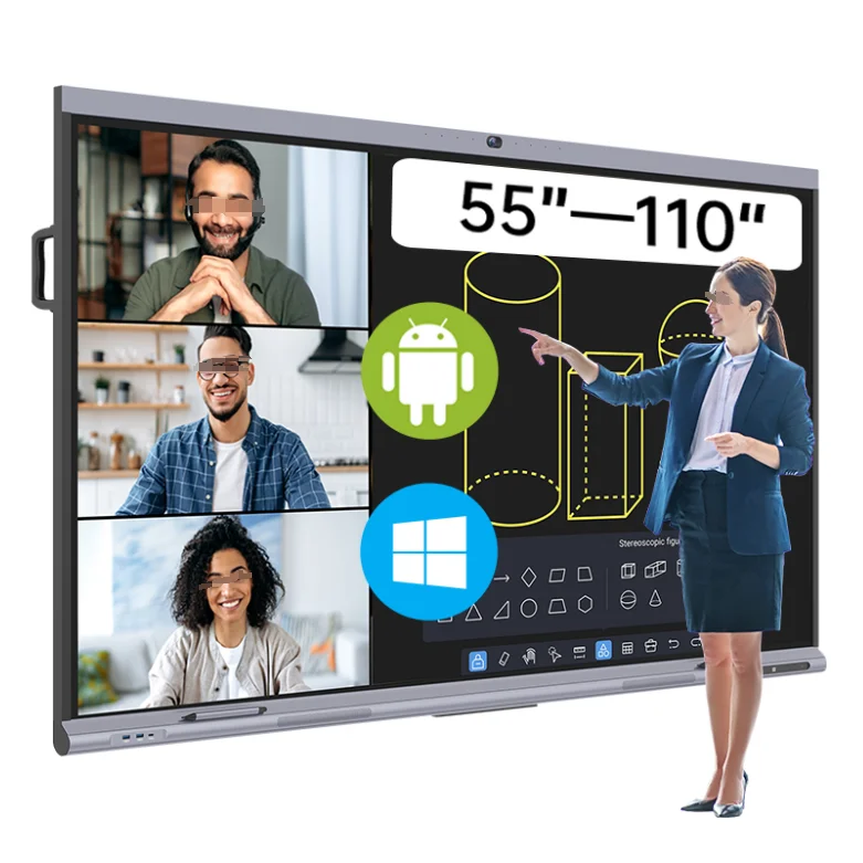 55" Touch Screen Led Multi Touch Interactive Flat Panel Displays For Classroom Education Teacher Use