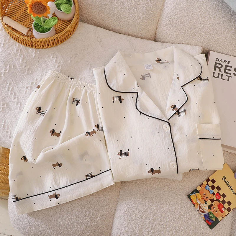 2Two-piece pajama set for women, summer short-sleeved shorts2026New sweet home wear two-piece set, lightweight style
2Two-piece pajama set for women, summer short-sleeved shorts2026New sweet home wear two-piece set, lightweight style