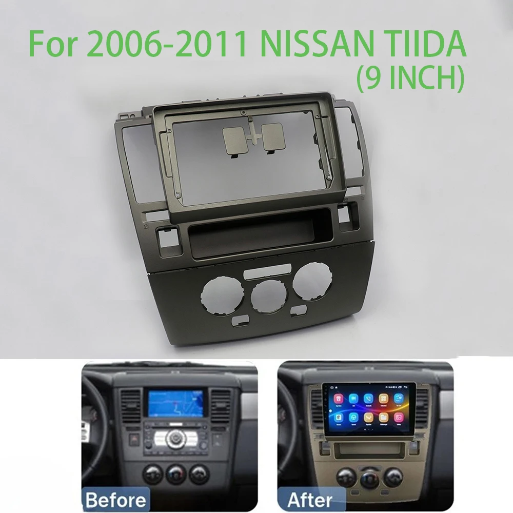 For 2006-2011 NISSAN TIIDA Car Accessories 9 Inch Frame Fascia Adapter Android Radio Audio Dash Fitting Panel Kit
For 2006-2011 NISSAN TIIDA Car Accessories 9 Inch Frame Fascia Adapter Android Radio Audio Dash Fitting Panel Kit