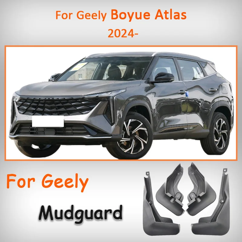 Для Geely Boyue Atlas 2024, автомобильные брызговики, защита крыльев, брызговики, аксессуары для передних и задних крыльев, комплект автозапчастей 
Для Geely Boyue Atlas 2024, автомобильные брызговики, защита крыльев, брызговики, аксессуары для передних и задних крыльев, комплект автозапчастей