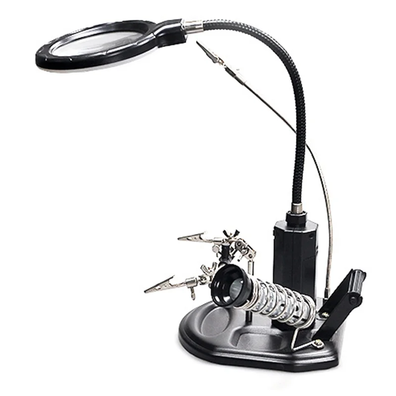AB46-Soldering Magnifier With Flexible Metal Arms PCB Holder For Welding Station Helping Hands
AB46-Soldering Magnifier With Flexible Metal Arms PCB Holder For Welding Station Helping Hands