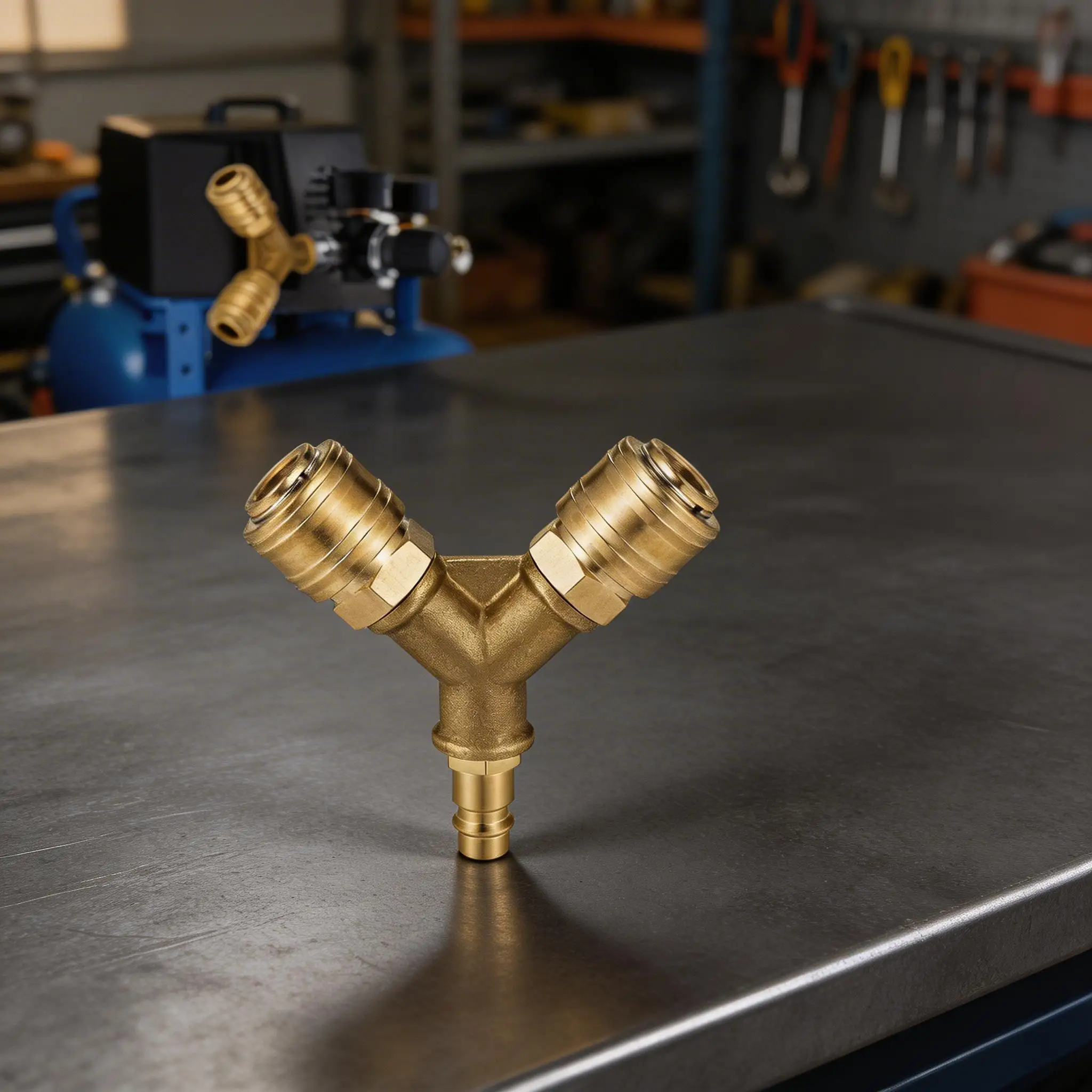 Upgraded 1/4 Compressed Air Distributor 2-Way With 2 Couplings Air Hoses Quick Coupling Distributor Brass
Upgraded 1/4 Compressed Air Distributor 2-Way With 2 Couplings Air Hoses Quick Coupling Distributor Brass
