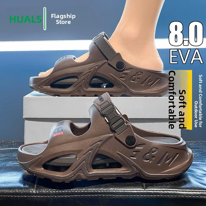 Men's Summer Sporty Sandals Anti-Slip Outdoor Beach Casual Low-Top EVA Slippers Trendy Korean Style Wear-Resistant Thick-Heeled
Men's Summer Sporty Sandals Anti-Slip Outdoor Beach Casual Low-Top EVA Slippers Trendy Korean Style Wear-Resistant Thick-Heeled