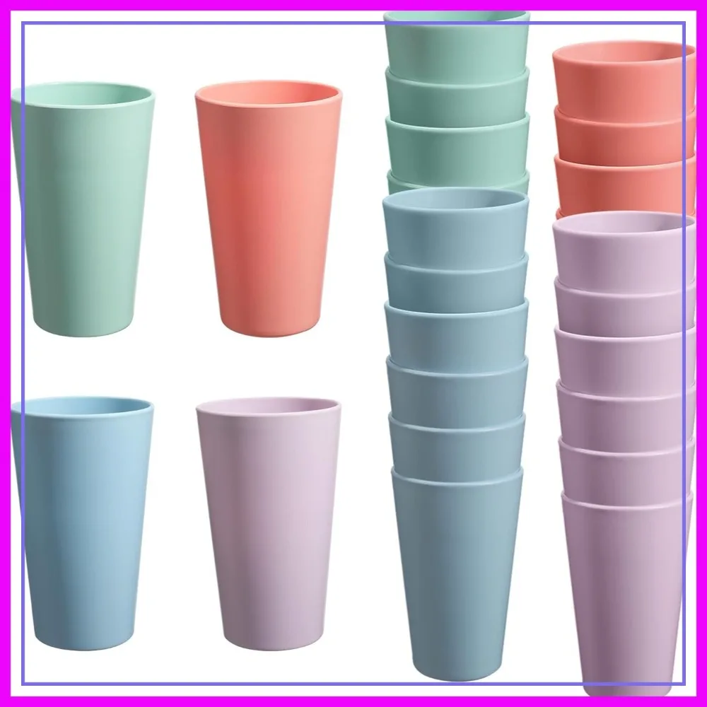 24-Pack 20oz Unbreakable Plastic Cups, Stackable Reusable Tumblers, BPA-Free, Dishwasher & Microwave Safe
24-Pack 20oz Unbreakable Plastic Cups, Stackable Reusable Tumblers, BPA-Free, Dishwasher & Microwave Safe