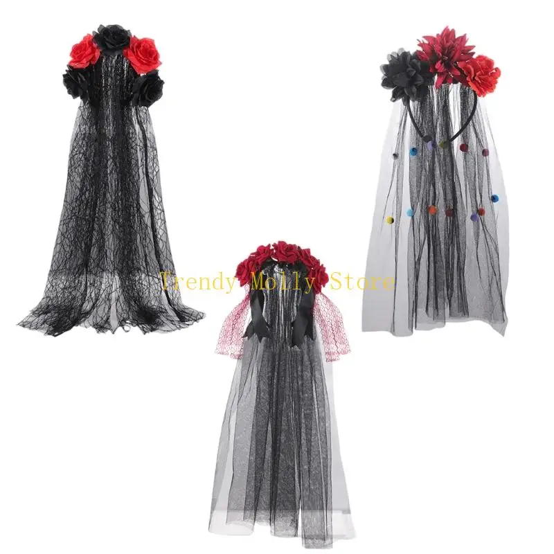 N5KB Женский головной убор на День мертвых, костюм на Хэллоуин, головной убор с мексиканцами, цветочные короны, повязка на с и
N5KB Женский головной убор на День мертвых, костюм на Хэллоуин, головной убор с мексиканцами, цветочные короны, повязка на с и