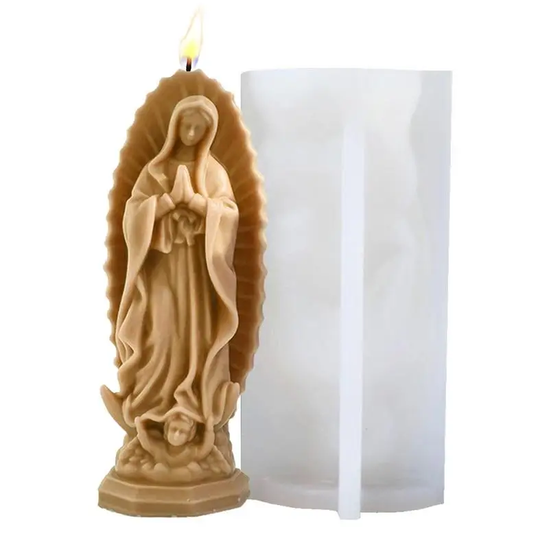 3D Virgin Mary Silicone Mold Creative Candle Mold For Candle Making Silicone Molds Silicone Mold For Handmade Chocolate Decor
3D Virgin Mary Silicone Mold Creative Candle Mold For Candle Making Silicone Molds Silicone Mold For Handmade Chocolate Decor