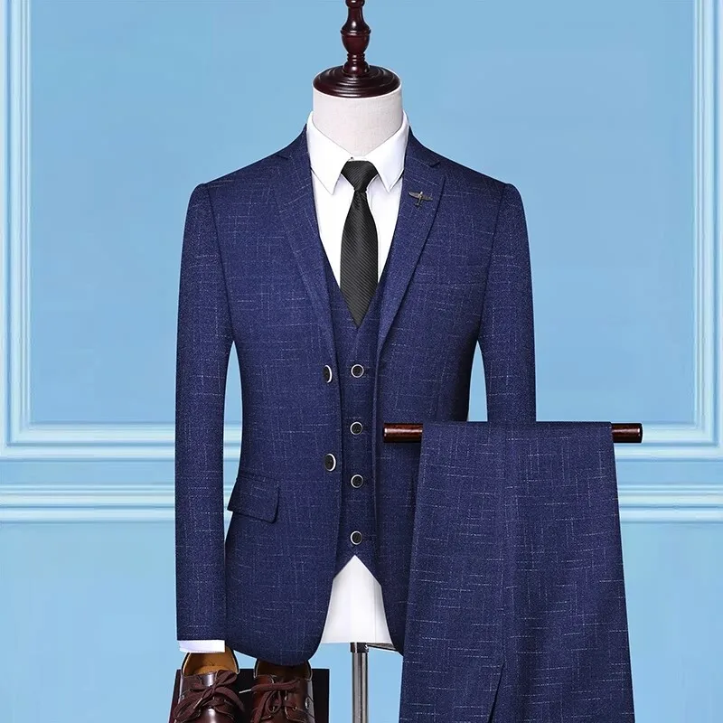 Men's 2025 Double-Button Three-Piece Suit Set Stylish British Fashion Trend Vest Trousers Included Handsome Design
Men's 2025 Double-Button Three-Piece Suit Set Stylish British Fashion Trend Vest Trousers Included Handsome Design