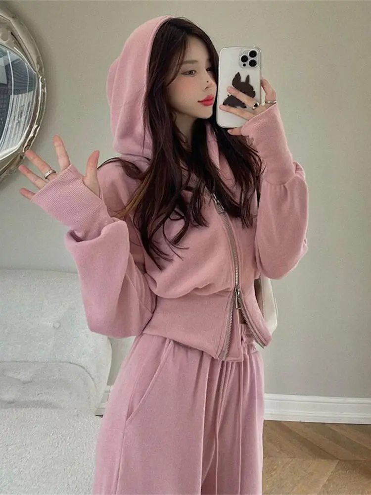 2023 Casual Tracksuit Women Two Piece Set Korean Long Sleeve Crop Top Zipper + Pants Spring Autumn Coat Matching Sets Tracksuits
2023 Casual Tracksuit Women Two Piece Set Korean Long Sleeve Crop Top Zipper + Pants Spring Autumn Coat Matching Sets Tracksuits