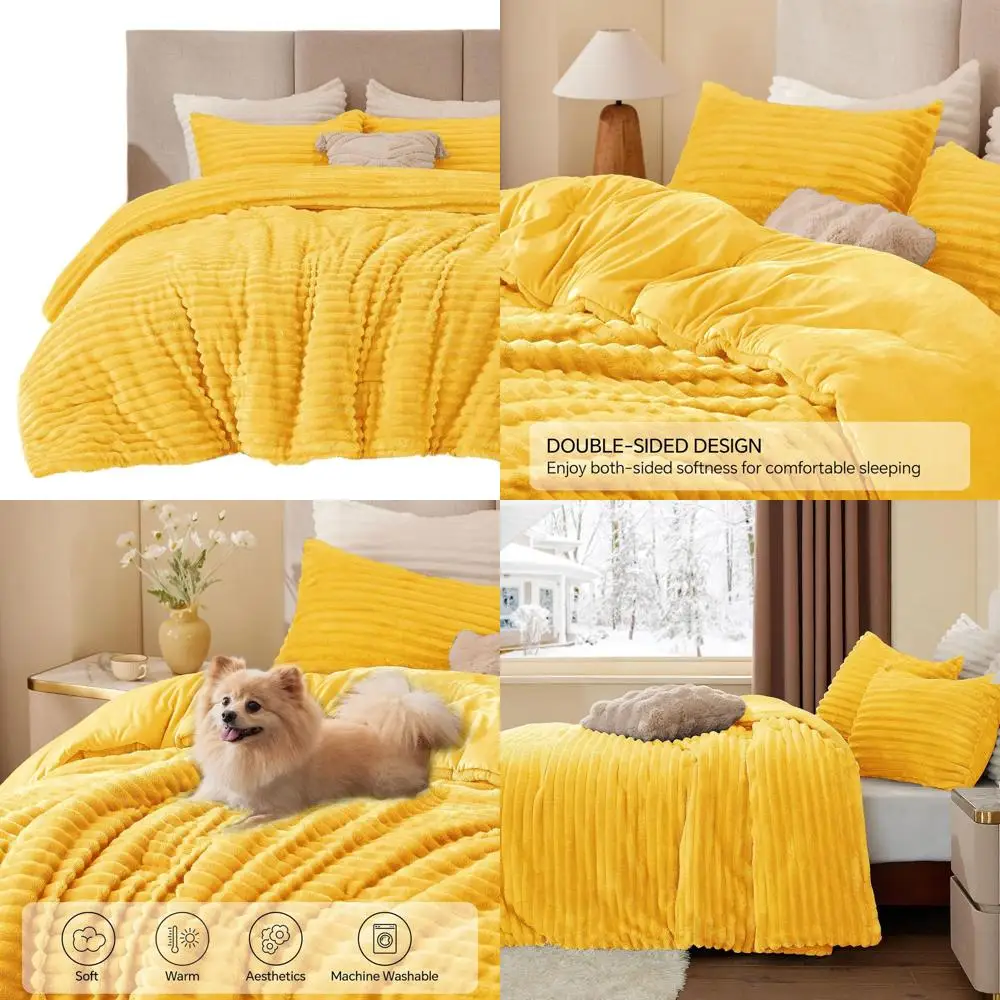 Ultra Soft & Warm Yellow Fluffy Twin Comforter Set, Plush Luxury Bedding with 1 Pillowcase for Cozy Winter Nights
Ultra Soft & Warm Yellow Fluffy Twin Comforter Set, Plush Luxury Bedding with 1 Pillowcase for Cozy Winter Nights