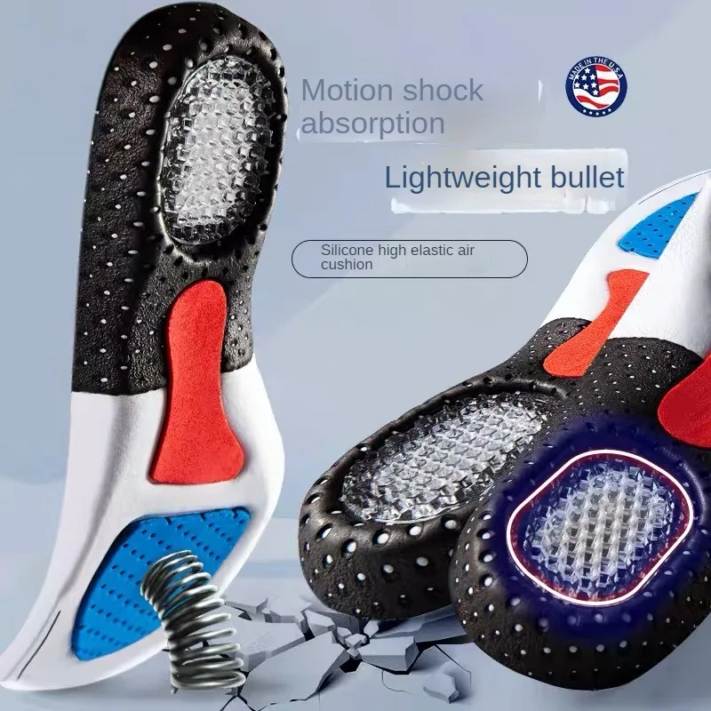 Men's and Women's Sports Shoes, Basketball Insoles, Sweat Absorbing, Breathable, Comfortable and Shock-absorbing Silicone Pads
Men's and Women's Sports Shoes, Basketball Insoles, Sweat Absorbing, Breathable, Comfortable and Shock-absorbing Silicone Pads