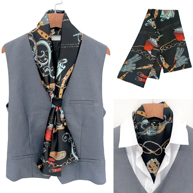 Men's Silk Scarf Suit Shirt Double-sided Scarf Long Small Scarf Business Casual Retro Fashion Stacked Neckline
Men's Silk Scarf Suit Shirt Double-sided Scarf Long Small Scarf Business Casual Retro Fashion Stacked Neckline
