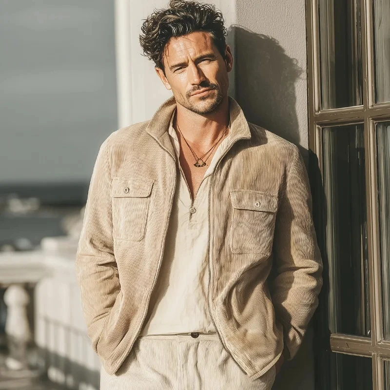 Мужская осенняя вельветовая куртка, модный повседневный топ спецодежды в стиле ретро, рубашка, свободный новый стиль для мужчин.
Мужская осенняя вельветовая куртка, модный повседневный топ спецодежды в стиле ретро, рубашка, свободный новый стиль для мужчин.