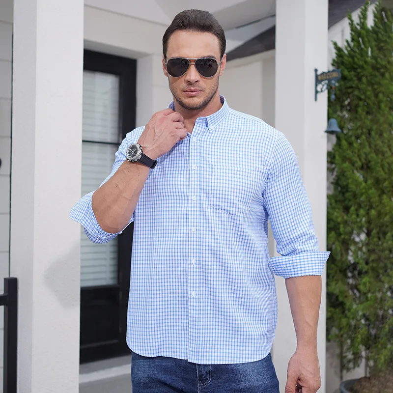 plus Size Men's Plaid Shirt Long Sleeve Business Casual Spring Autumn New Style Big Size Fat Brother Casual Shirt for plus Size
plus Size Men's Plaid Shirt Long Sleeve Business Casual Spring Autumn New Style Big Size Fat Brother Casual Shirt for plus Size