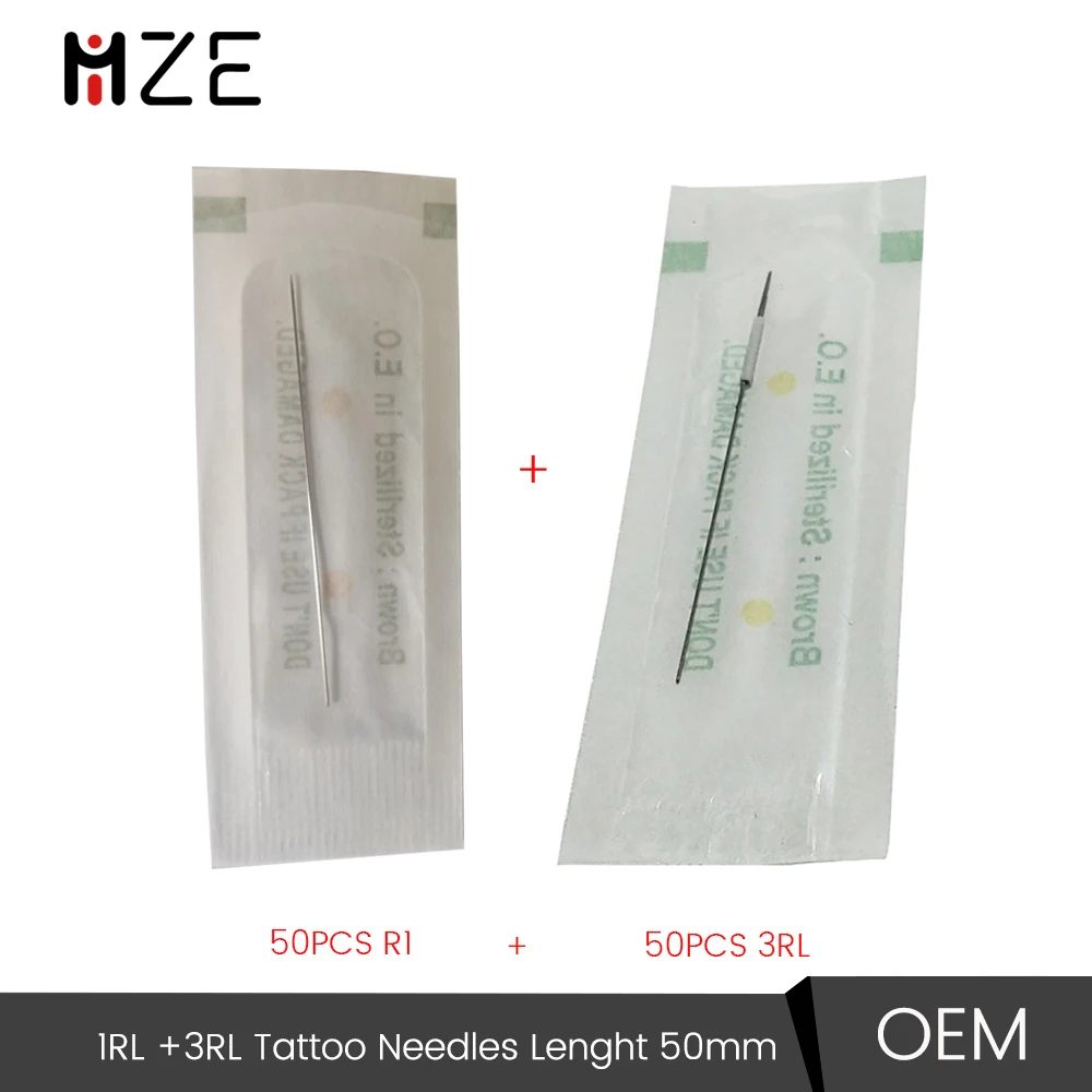 100pcs Permanent Makeup Machine Needles 50PCS R1 With 50pcs R3 Round Tattoo Needles Sterilized Disposable Eyebrow Microblading
100pcs Permanent Makeup Machine Needles 50PCS R1 With 50pcs R3 Round Tattoo Needles Sterilized Disposable Eyebrow Microblading