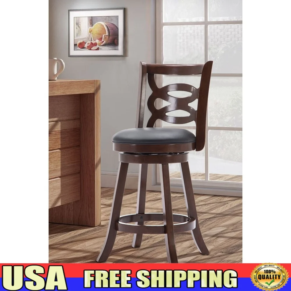 High Back Swivel Wooden Counter Stool Leatherette Seat Degree Swivel Construction Bar Kitchen Dining Room Furniture
High Back Swivel Wooden Counter Stool Leatherette Seat Degree Swivel Construction Bar Kitchen Dining Room Furniture