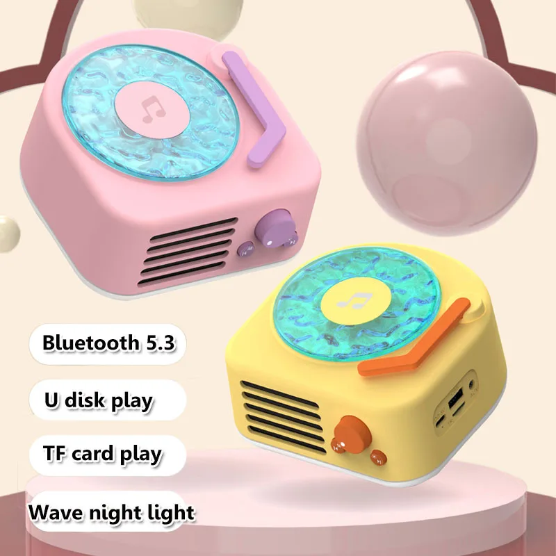 Мини-ретро Bluetooth-динамик, винтажный объемный звук, аудиоплеер, волновая атмосфера, ночник, музыкальная шкатулка, поддержка TF-карты, USB AUX
Мини-ретро Bluetooth-динамик, винтажный объемный звук, аудиоплеер, волновая атмосфера, ночник, музыкальная шкатулка, поддержка TF-карты, USB AUX
