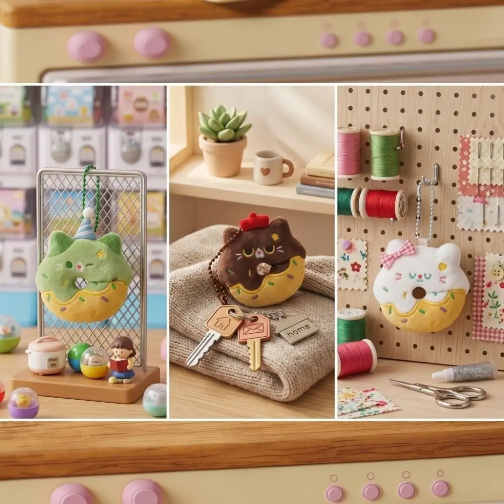 Charm Little Cat Donut Cat Keychain Furry Design Cartoon Design Cute Cat Keychain Soft Dopamine Style Bag Pendant Bestie Gift
Charm Little Cat Donut Cat Keychain Furry Design Cartoon Design Cute Cat Keychain Soft Dopamine Style Bag Pendant Bestie Gift