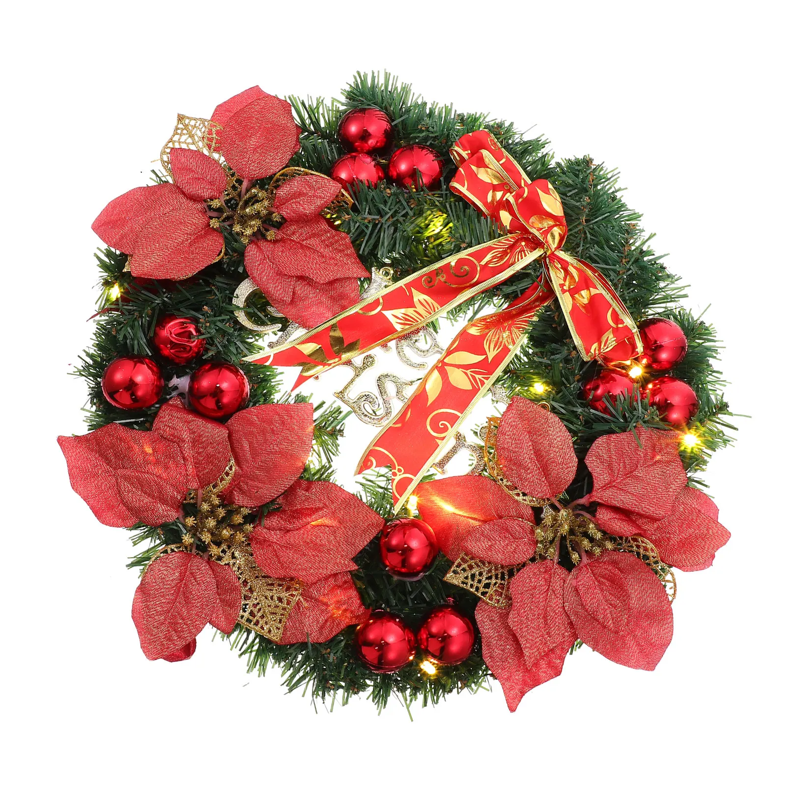 Christmas Wreath Decor Artificial PVC Plastic Holiday Home Shop Door Decoration Non Withering Easy Care Creative Lighting
Christmas Wreath Decor Artificial PVC Plastic Holiday Home Shop Door Decoration Non Withering Easy Care Creative Lighting
