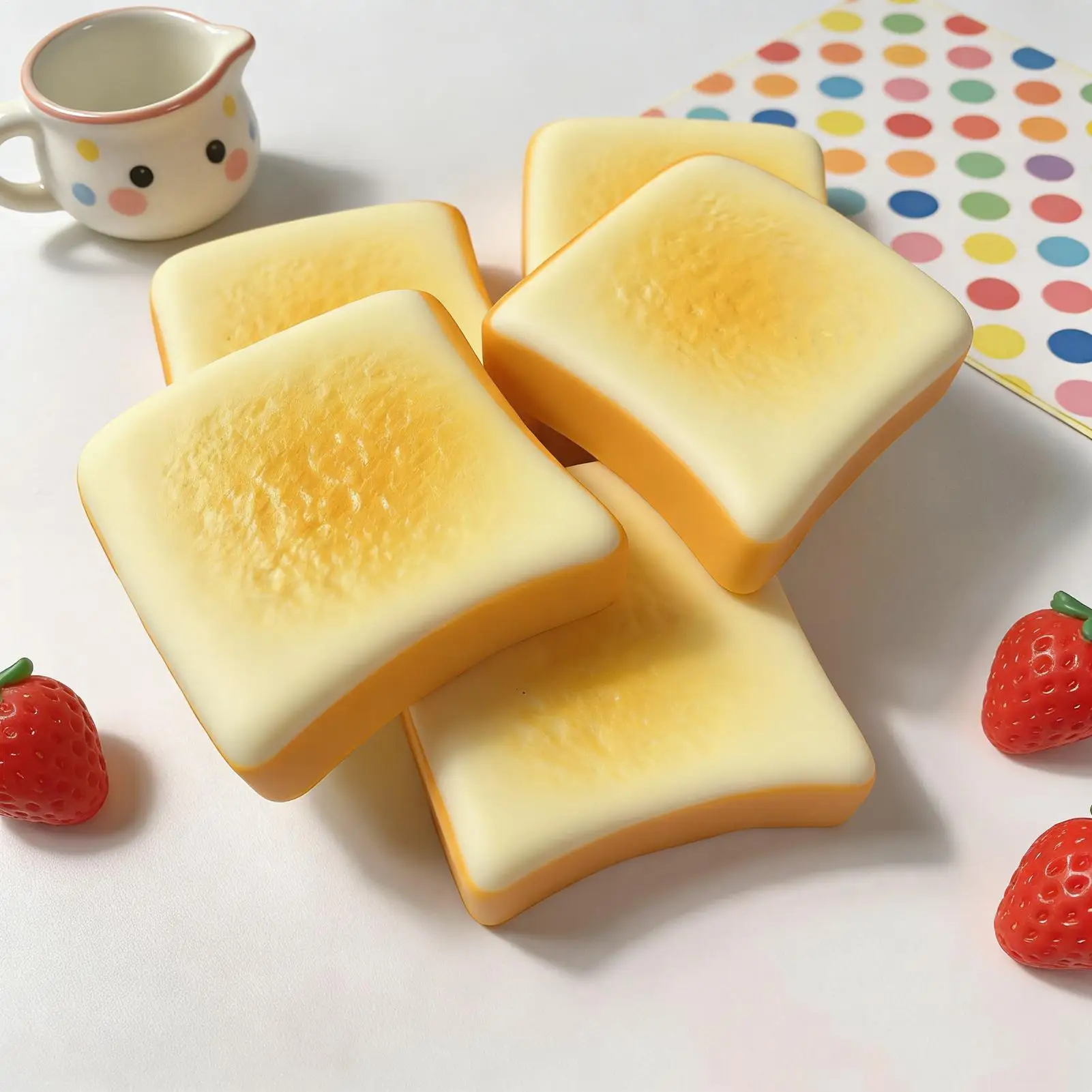 Реалистичная игрушка-антистресс в виде тоста из эластичного теста с медленным восстановлением формы для взрослых, студентов, для работы, путешествий, дома, в качестве подарка
Реалистичная игрушка-антистресс в виде тоста из эластичного теста с медленным восстановлением формы для взрослых, студентов, для работы, путешествий, дома, в качестве подарка