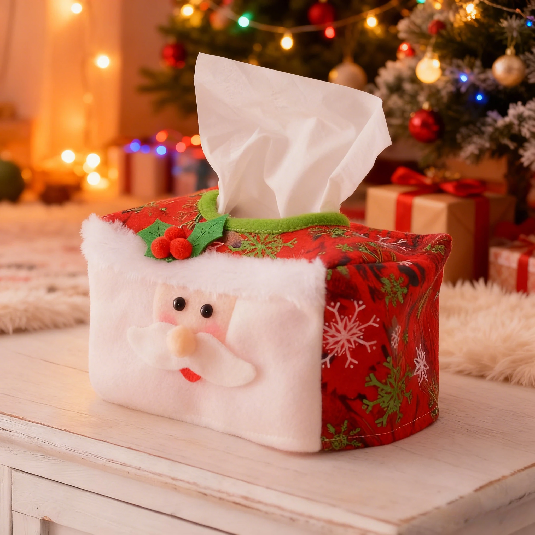 Festive Clover Design Tissue Box Cover Christmas Themed Home Decor Creative Napkin Dispenser 5 Pattern Options Available
Festive Clover Design Tissue Box Cover Christmas Themed Home Decor Creative Napkin Dispenser 5 Pattern Options Available