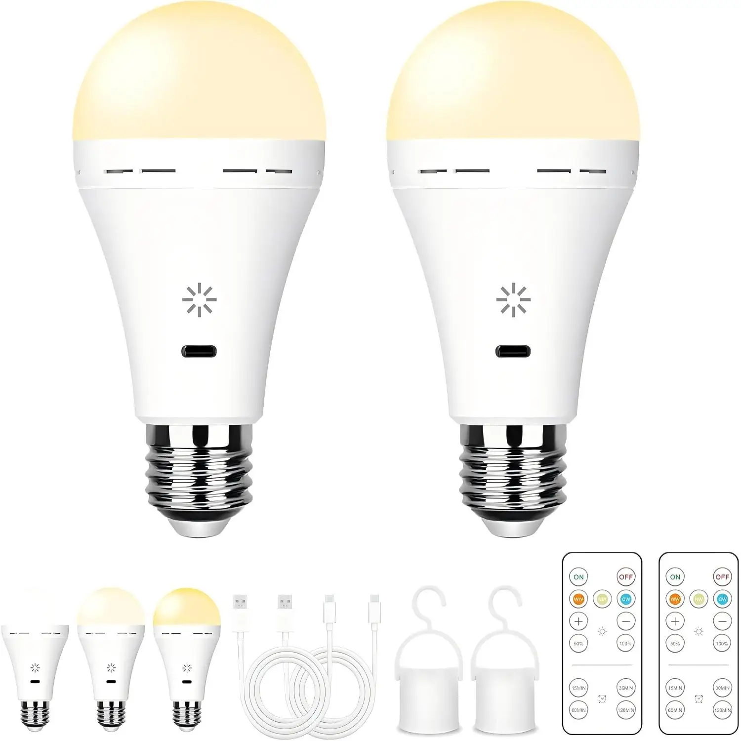 Rechargeable Light Bulbs 2600mAh Large Battery Backup Light Bulb Perfect As Emergency Lights for Home Hurricane Prepareness Item
Rechargeable Light Bulbs 2600mAh Large Battery Backup Light Bulb Perfect As Emergency Lights for Home Hurricane Prepareness Item