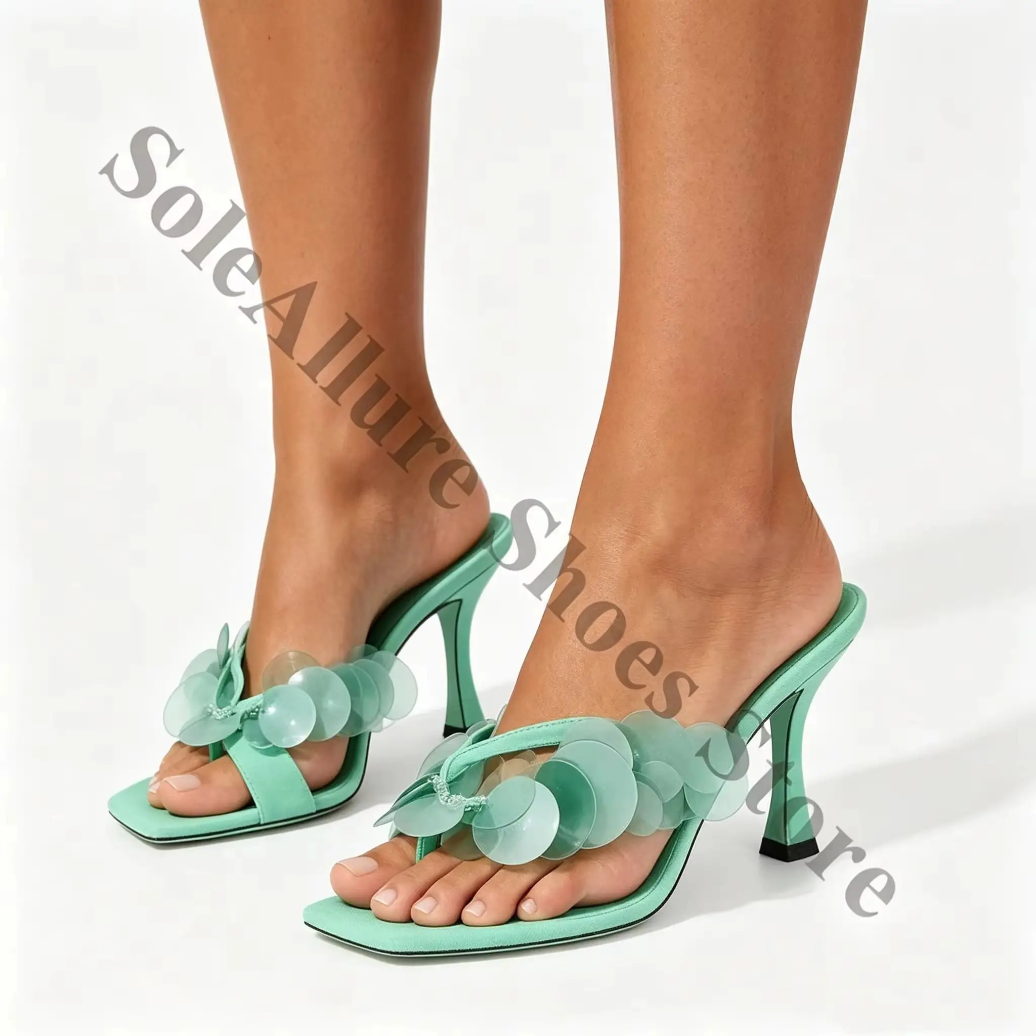 Transparent Mule Sandals Women Square Toe Slip On Mid Heel Shoes Clear Strap Sequin Disc Decoration Elegant Party Dress Sandals
Transparent Mule Sandals Women Square Toe Slip On Mid Heel Shoes Clear Strap Sequin Disc Decoration Elegant Party Dress Sandals