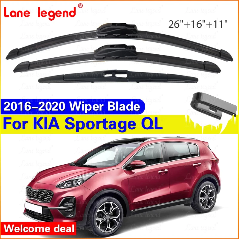 3Pcs Front & Rear Wiper Blades Set For Kia Sportage QL 2016 2017 2018 2019 2020 Windshield Windscreen Window Brush 26"+16"+11"
3Pcs Front & Rear Wiper Blades Set For Kia Sportage QL 2016 2017 2018 2019 2020 Windshield Windscreen Window Brush 26"+16"+11"