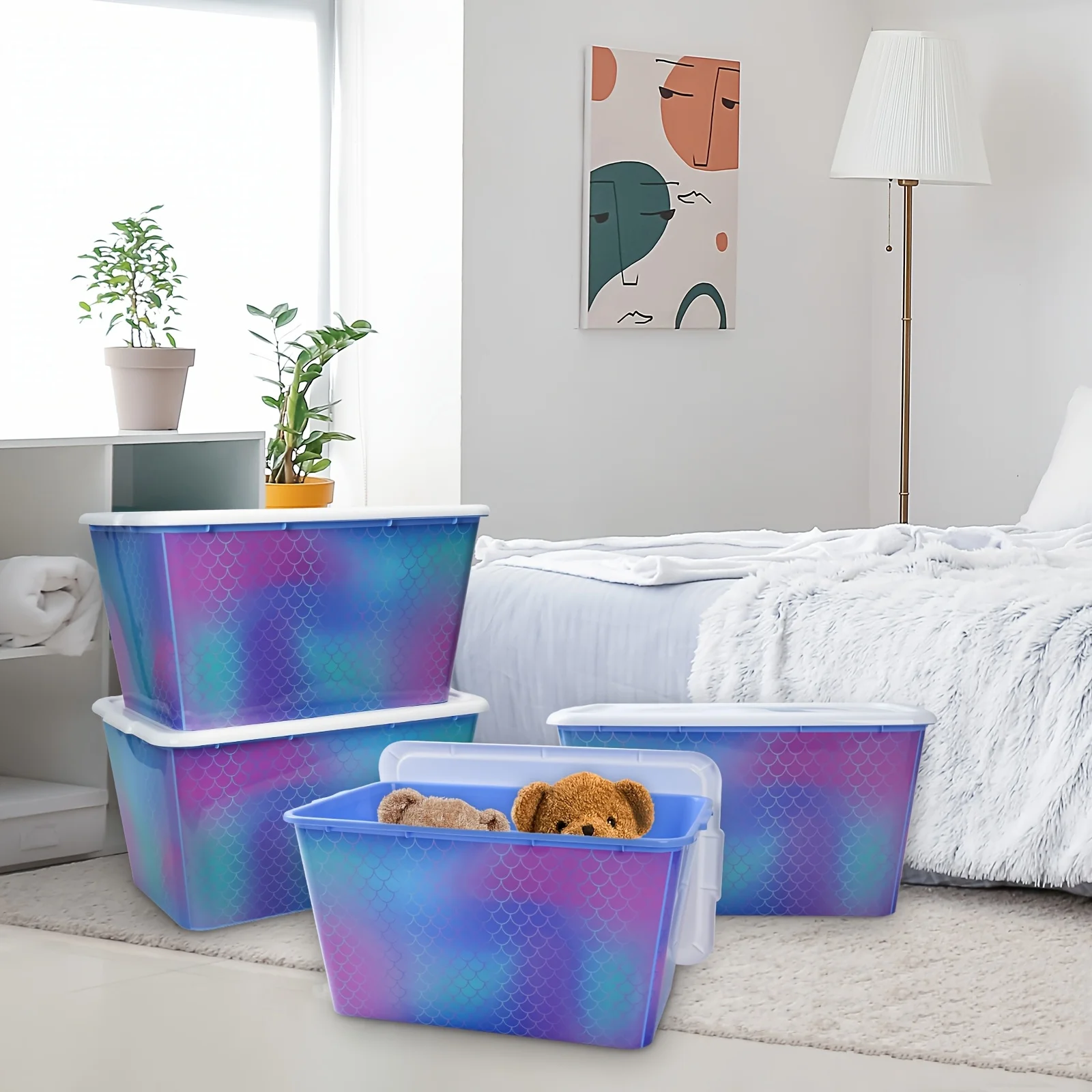 4PACK 14.5-Gallon (58-quart) Stackable Plastic Storage Totes Bins With Lid, Storage Tote, Container Bin, Organization Bins, Multi-Purpose Storage Boxes For Closet Organization, Living Room
4PACK 14.5-Gallon (58-quart) Stackable Plastic Storage Totes Bins With Lid, Storage Tote, Container Bin, Organization Bins, Multi-Purpose Storage Boxes For Closet Organization, Living Room