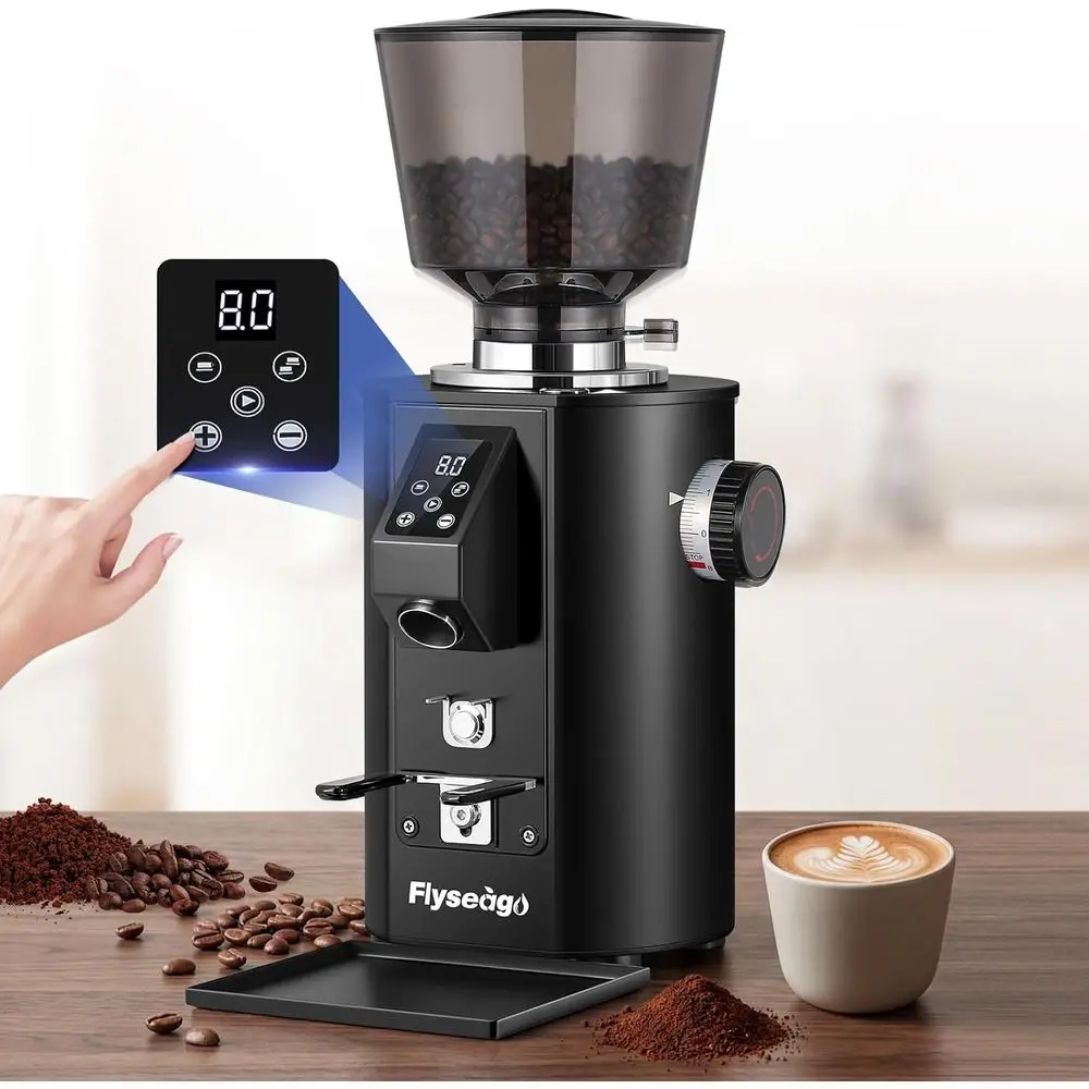 High-Capacity 400W Anti-Static Coffee Grinder with 35oz Hopper, 64mm Burrs, 8 Settings
High-Capacity 400W Anti-Static Coffee Grinder with 35oz Hopper, 64mm Burrs, 8 Settings