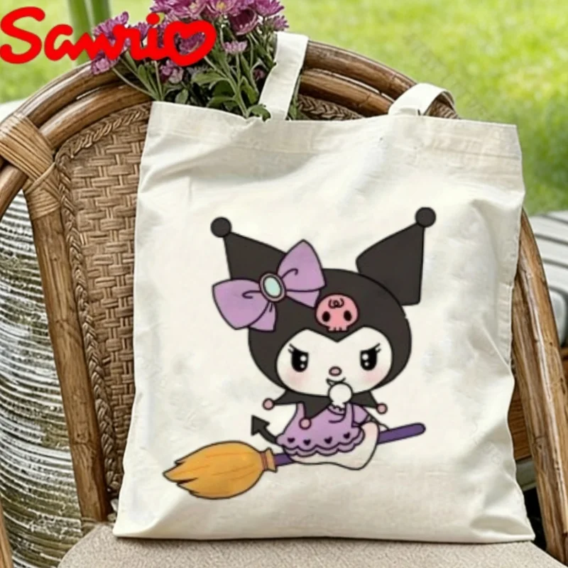 1PC Sanrio Kuromi Canvas Tote Bag Double-sided Witch Broom Print Eco-friendly Reusable Shoulder Bag
1PC Sanrio Kuromi Canvas Tote Bag Double-sided Witch Broom Print Eco-friendly Reusable Shoulder Bag