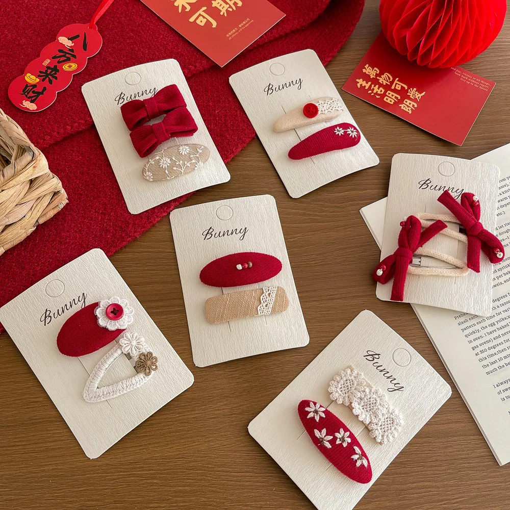 New Red Embroidered Bow Hairpin Sweet Hair Accessories Temperament Senior Girl Side Bangs Clip
New Red Embroidered Bow Hairpin Sweet Hair Accessories Temperament Senior Girl Side Bangs Clip
