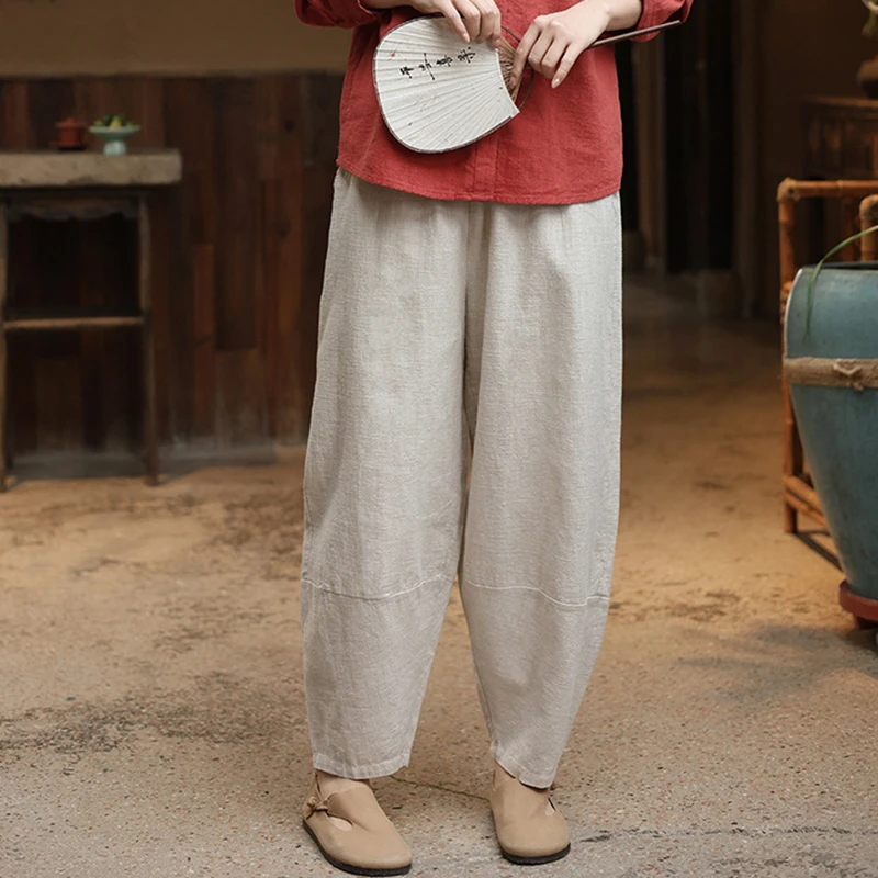 Women Cotton Linen Harem Pants New Arrival 2026 Spring Vintage Style Solid Color Loose Female Ankle-length Casual Pants M2427
Women Cotton Linen Harem Pants New Arrival 2026 Spring Vintage Style Solid Color Loose Female Ankle-length Casual Pants M2427