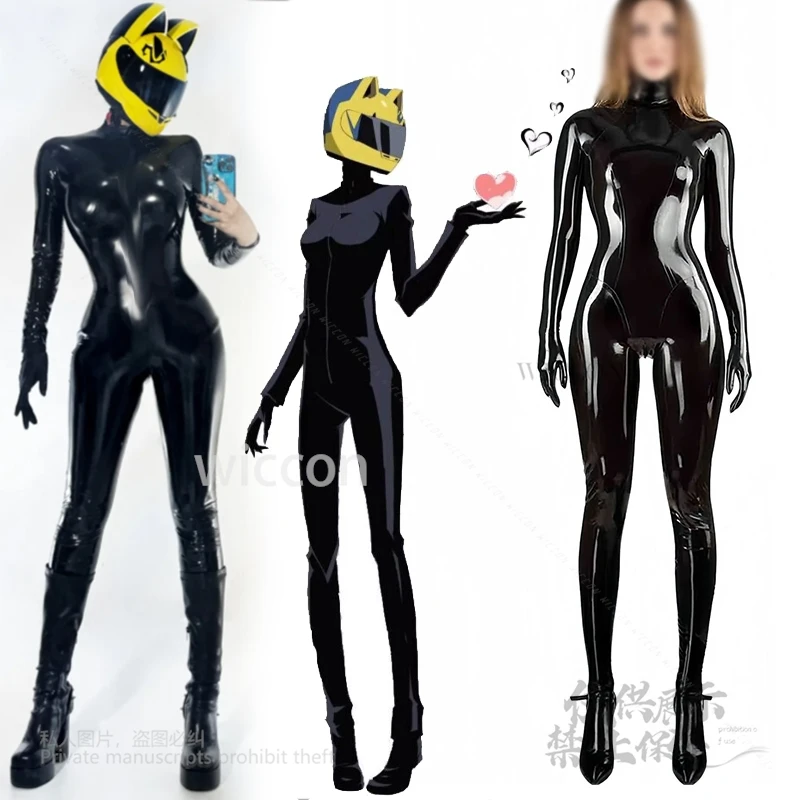Faux Leather latex-ammonia Celty Sturluson Jumpsuit High-neck jumpsuit Base Sexy Cosplay Costume Stage PU Unisex Leather Outfit
Faux Leather latex-ammonia Celty Sturluson Jumpsuit High-neck jumpsuit Base Sexy Cosplay Costume Stage PU Unisex Leather Outfit