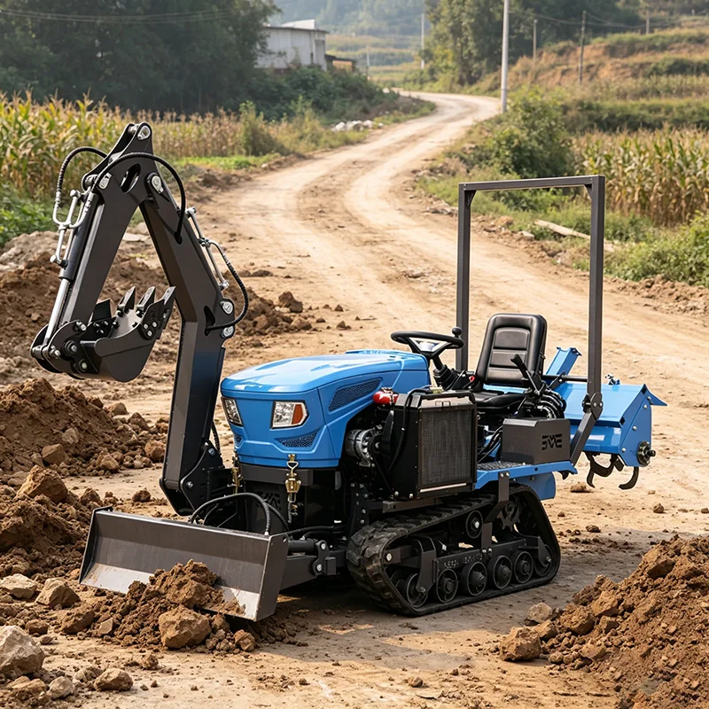 Customized Ride-on Tracked High-horsepower Mini Rotary Tiller for Farmland Soil Preparation,with Attachments Option
Customized Ride-on Tracked High-horsepower Mini Rotary Tiller for Farmland Soil Preparation,with Attachments Option